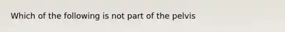 Which of the following is not part of the pelvis