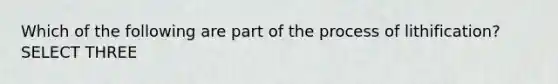 Which of the following are part of the process of lithification? SELECT THREE