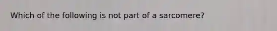 Which of the following is not part of a sarcomere?