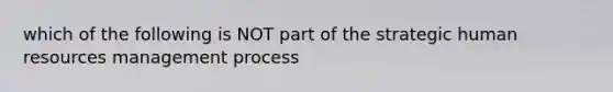 which of the following is NOT part of the strategic human resources management process