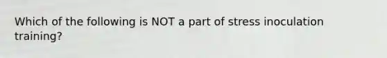 Which of the following is NOT a part of stress inoculation training?