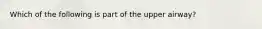 Which of the following is part of the upper​ airway?