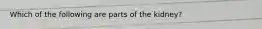 Which of the following are parts of the kidney?