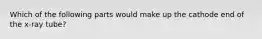 Which of the following parts would make up the cathode end of the x-ray tube?