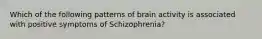 Which of the following patterns of brain activity is associated with positive symptoms of Schizophrenia?