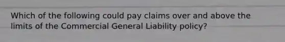 Which of the following could pay claims over and above the limits of the Commercial General Liability policy?