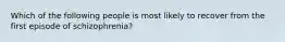 Which of the following people is most likely to recover from the first episode of schizophrenia?