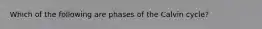 Which of the following are phases of the Calvin cycle?