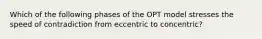 Which of the following phases of the OPT model stresses the speed of contradiction from eccentric to concentric?