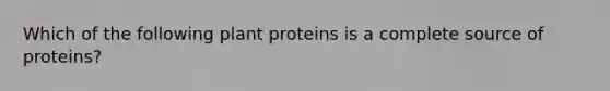 Which of the following plant proteins is a complete source of proteins?