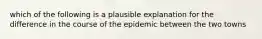 which of the following is a plausible explanation for the difference in the course of the epidemic between the two towns