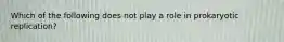 Which of the following does not play a role in prokaryotic replication?