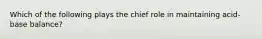 Which of the following plays the chief role in maintaining acid-base balance?