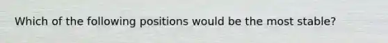 Which of the following positions would be the most stable?