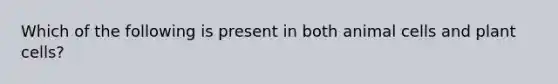 Which of the following is present in both animal cells and plant cells?