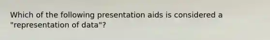 Which of the following presentation aids is considered a "representation of data"?