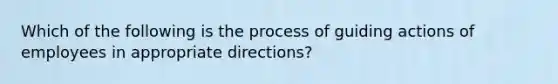 Which of the following is the process of guiding actions of employees in appropriate​ directions?