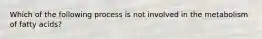 Which of the following process is not involved in the metabolism of fatty acids?