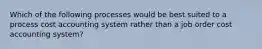 Which of the following processes would be best suited to a process cost accounting system rather than a job order cost accounting system?