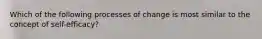 Which of the following processes of change is most similar to the concept of self-efficacy?