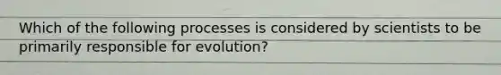 Which of the following processes is considered by scientists to be primarily responsible for evolution?