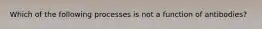 Which of the following processes is not a function of antibodies?