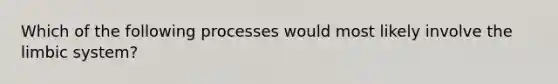 Which of the following processes would most likely involve the limbic system?