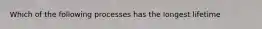 Which of the following processes has the longest lifetime