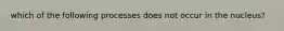 which of the following processes does not occur in the nucleus?