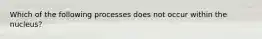 Which of the following processes does not occur within the nucleus?