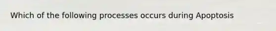 Which of the following processes occurs during Apoptosis