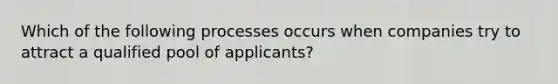 Which of the following processes occurs when companies try to attract a qualified pool of applicants?