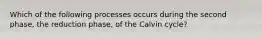 Which of the following processes occurs during the second phase, the reduction phase, of the Calvin cycle?