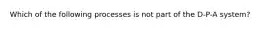 Which of the following processes is not part of the D-P-A system?