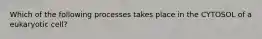 Which of the following processes takes place in the CYTOSOL of a eukaryotic cell?