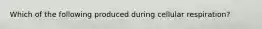 Which of the following produced during cellular respiration?