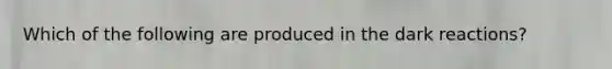 Which of the following are produced in the dark reactions?