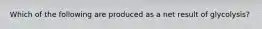 Which of the following are produced as a net result of glycolysis?