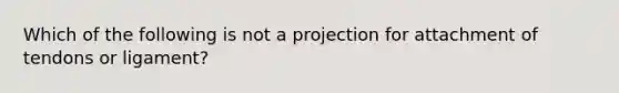 Which of the following is not a projection for attachment of tendons or ligament?