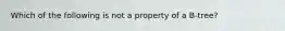 Which of the following is not a property of a B-tree?