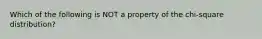 Which of the following is NOT a property of the​ chi-square distribution?