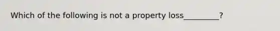 Which of the following is not a property loss_________?