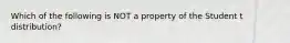 Which of the following is NOT a property of the Student t distribution?