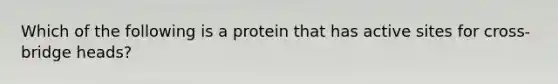 Which of the following is a protein that has active sites for cross-bridge heads?