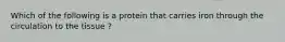 Which of the following is a protein that carries iron through the circulation to the tissue ?