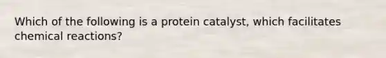 Which of the following is a protein catalyst, which facilitates chemical reactions?