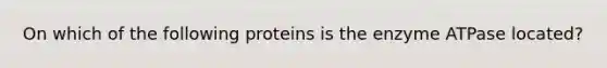 On which of the following proteins is the enzyme ATPase located?