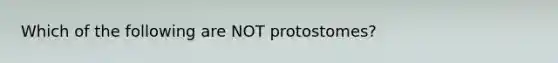 Which of the following are NOT protostomes?