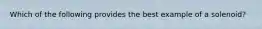 Which of the following provides the best example of a solenoid?