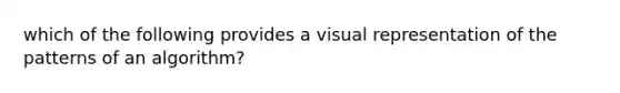 which of the following provides a visual representation of the patterns of an algorithm?